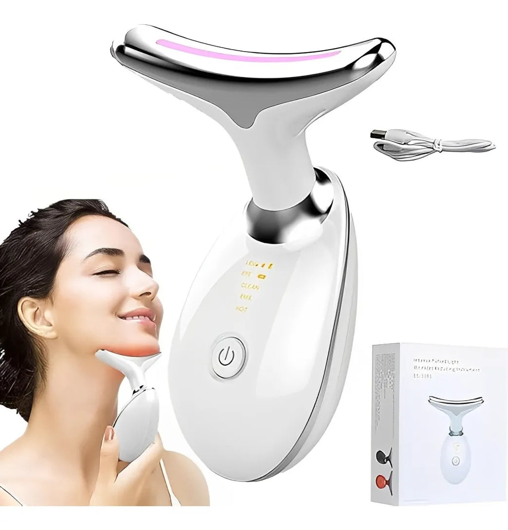 Masajeador de cuello Estiramiento facial Tres modos de luz